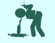 Vomitando por ingestión de alcohol